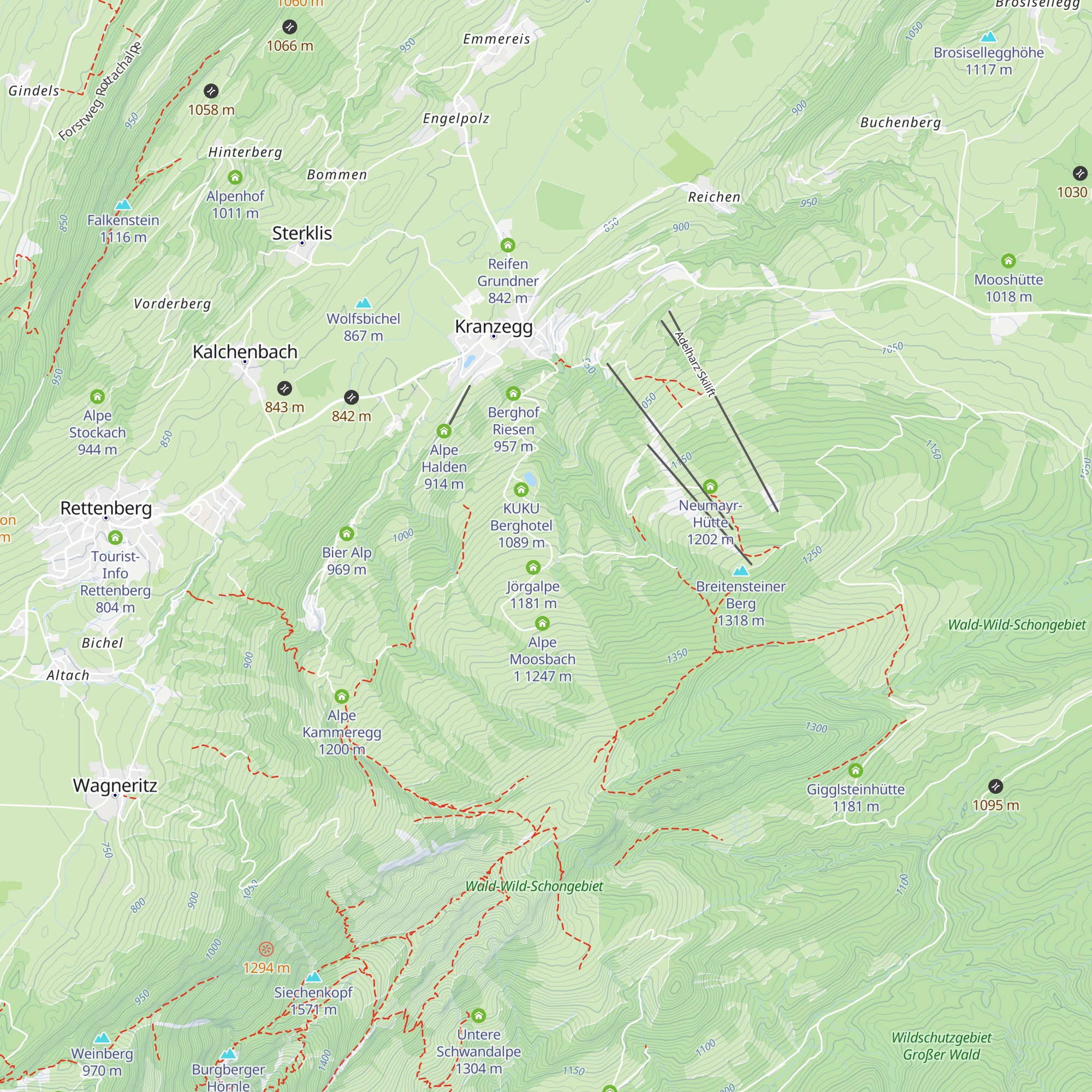 Höfle Alp map