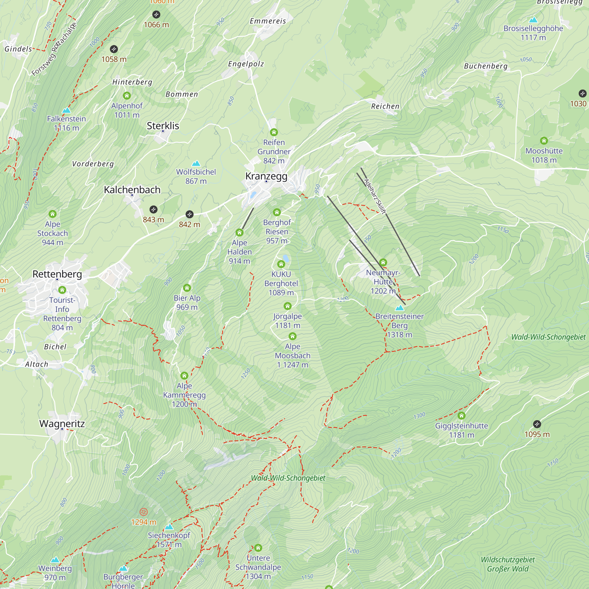 Höfle Alp map