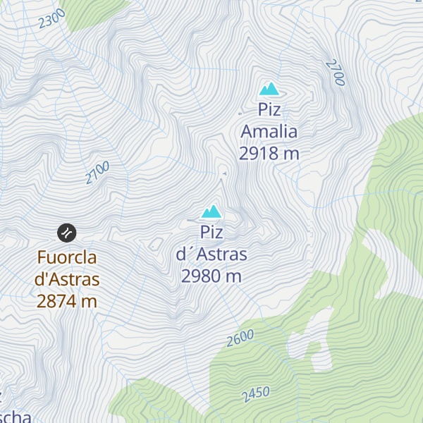 Map of Piz d´Astras