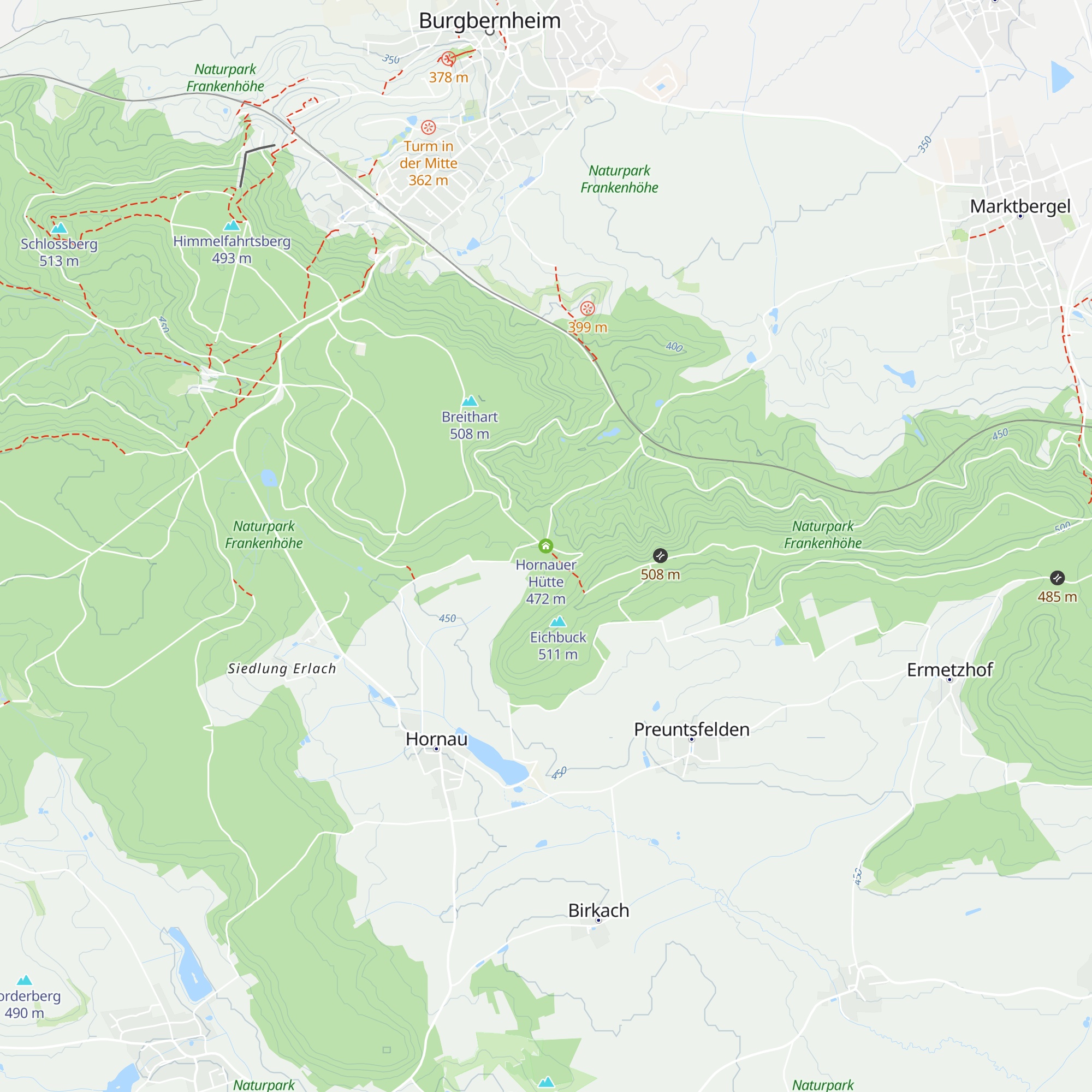 Hornauer Hütte map