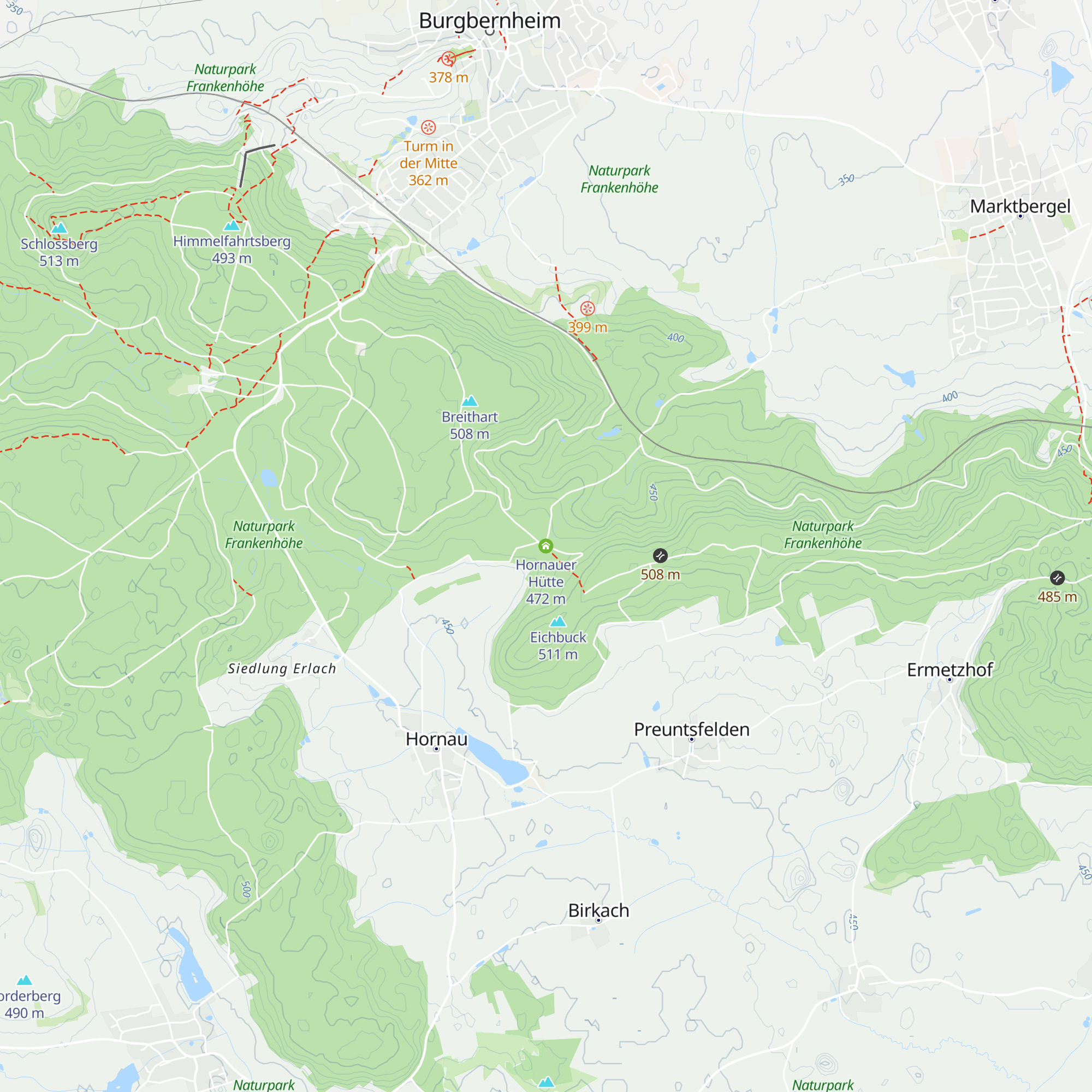 Hornauer Hütte map