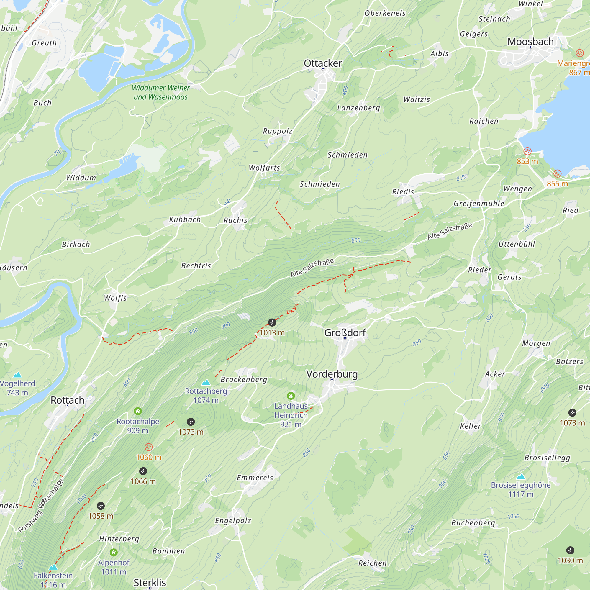 Alpe Müllers Berg map