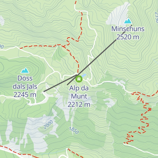 Map of Alp da Munt
