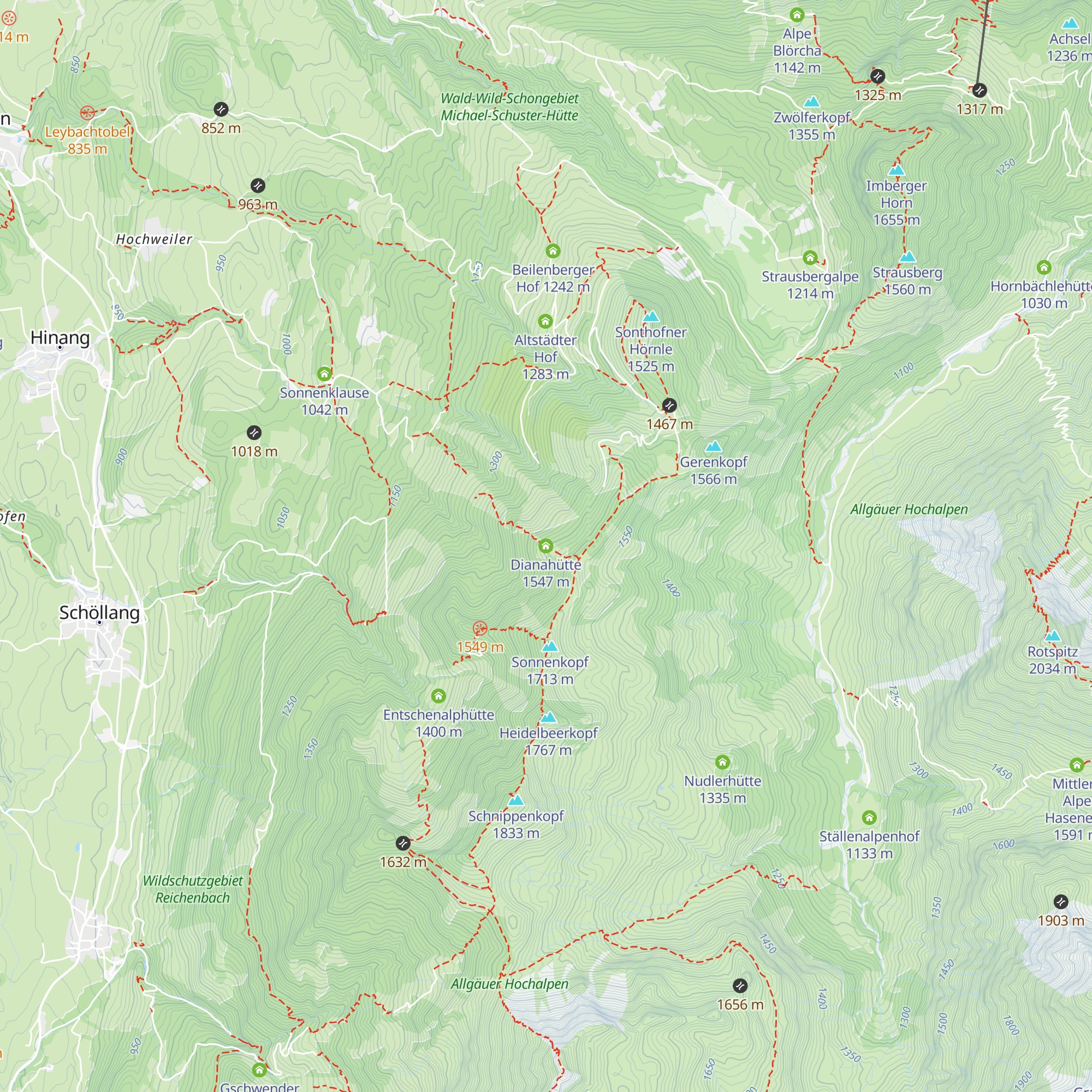 Dianahütte map