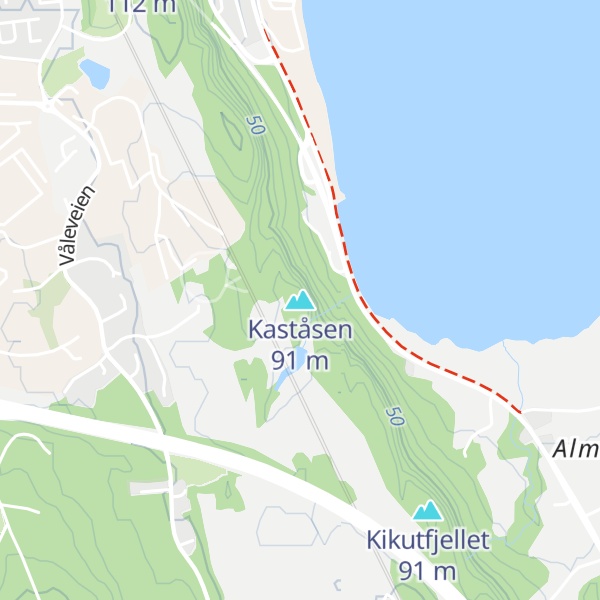 Map of Kaståsen