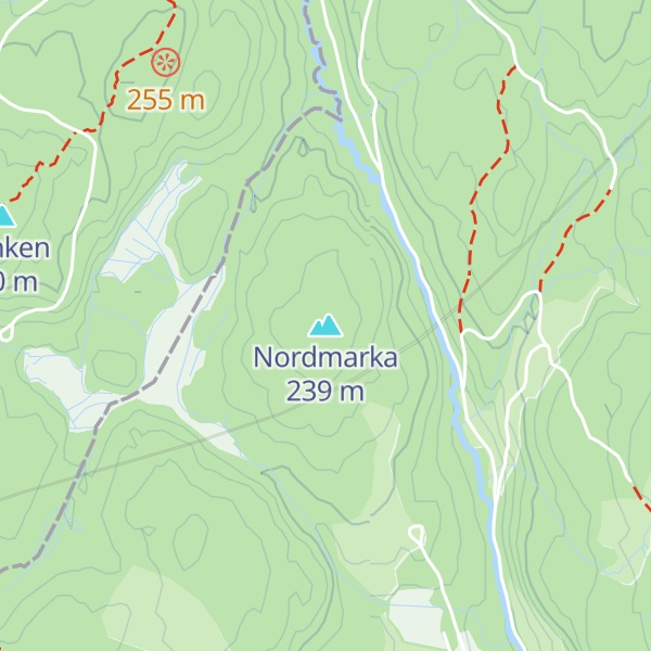 Map of Nordmarka