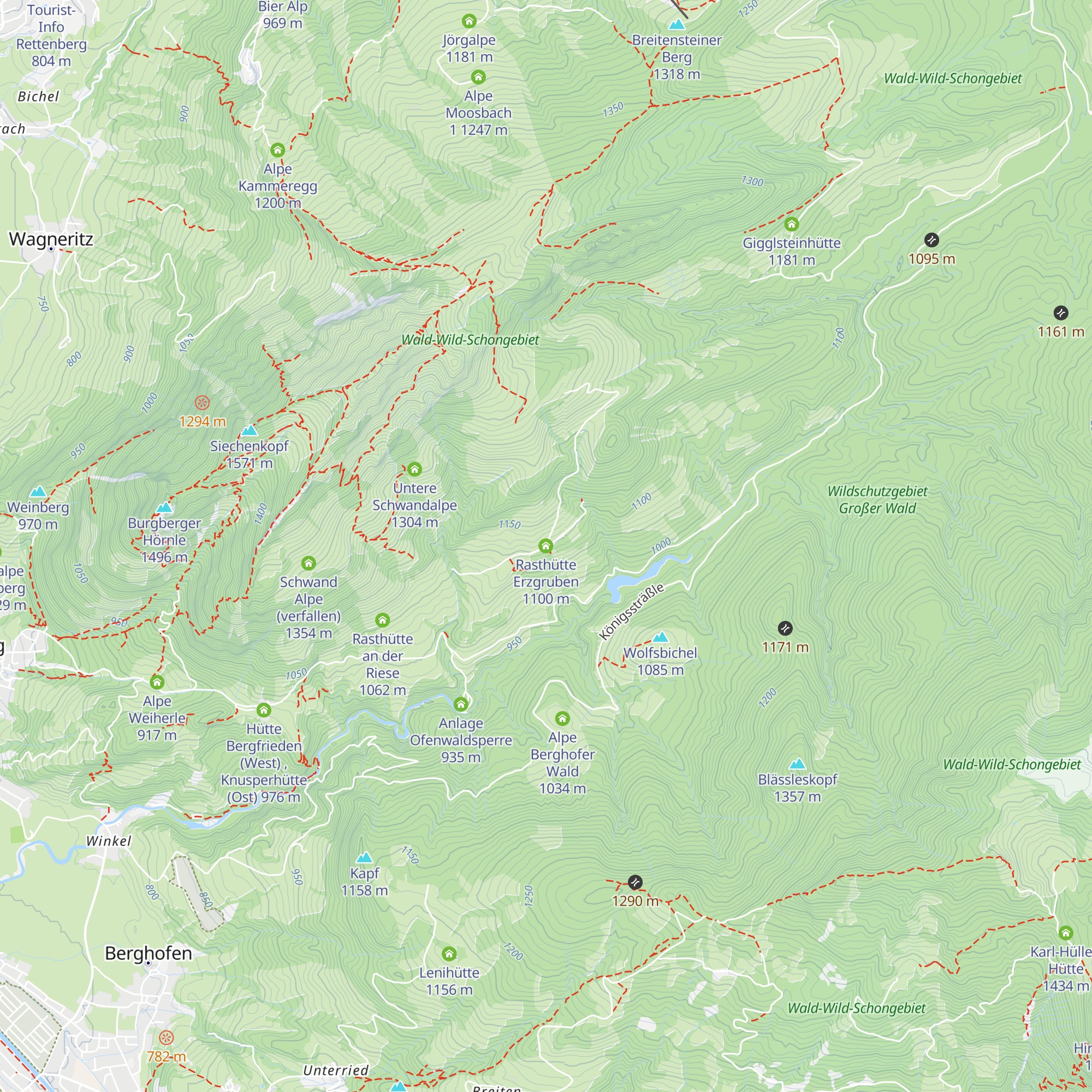 Rasthütte Erzgruben map