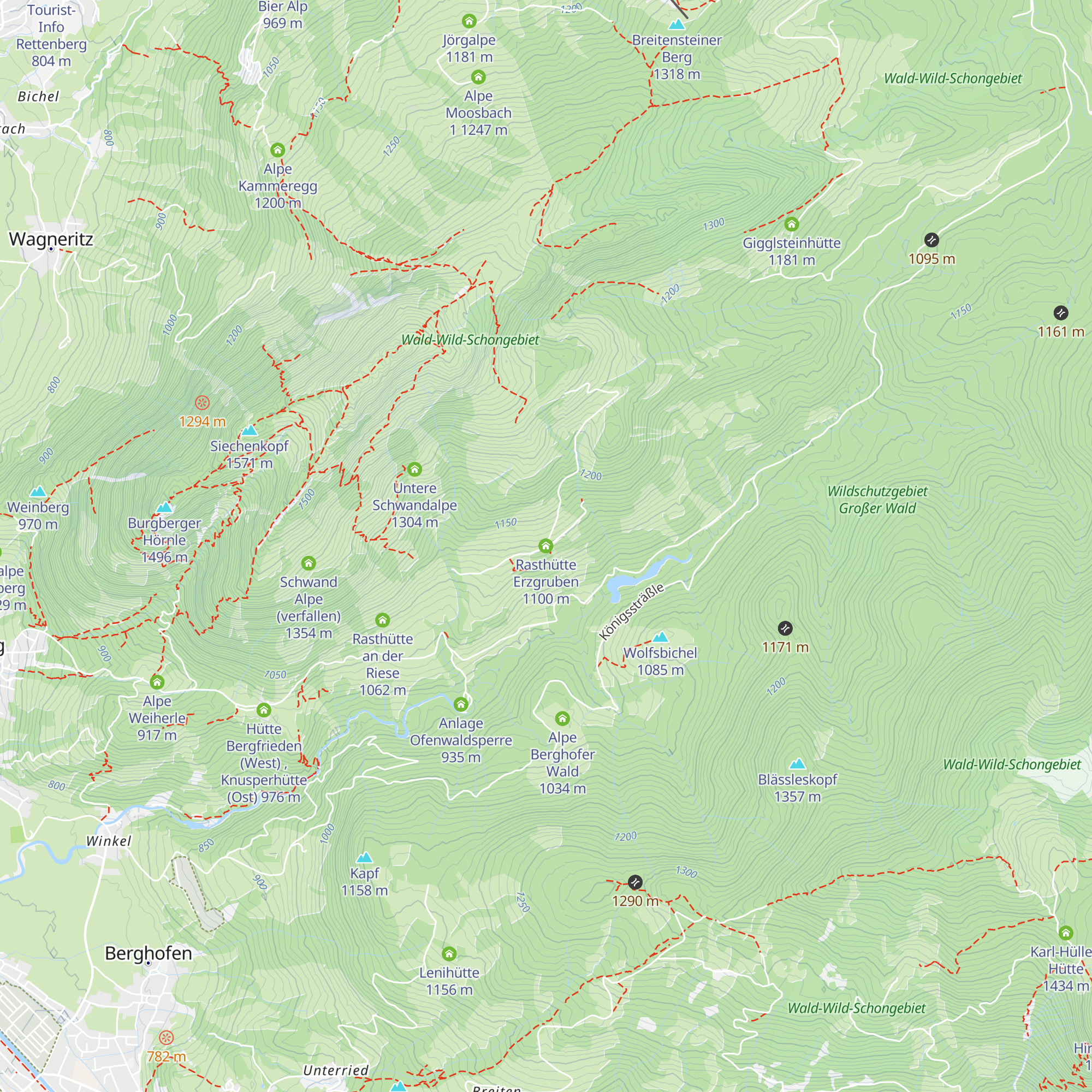 Rasthütte Erzgruben map