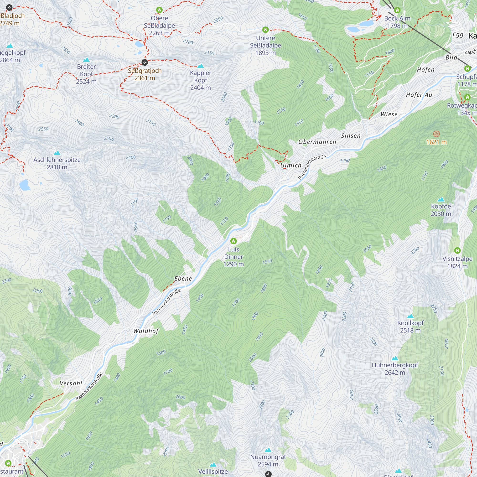 Stick-fine map