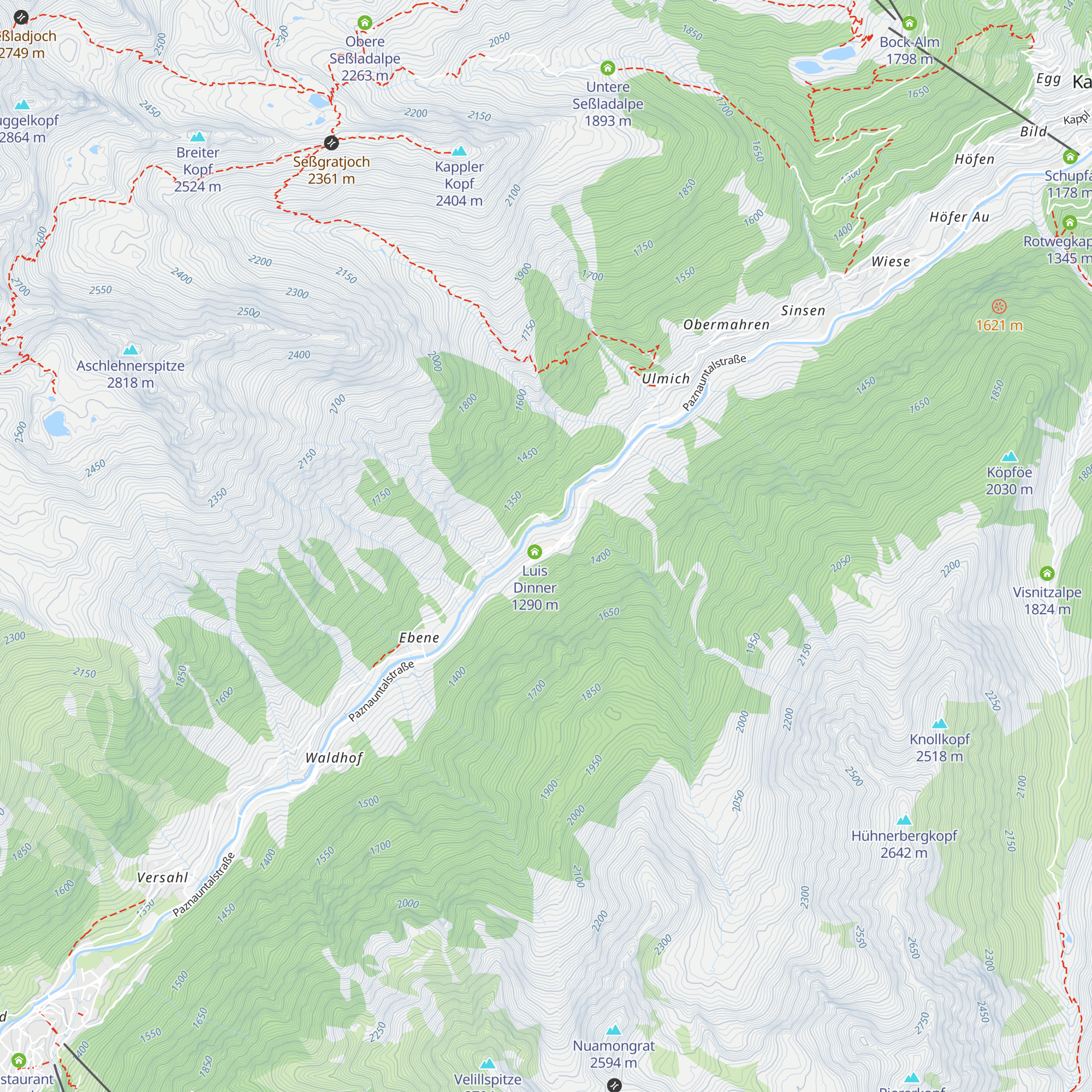 Stick-fine map