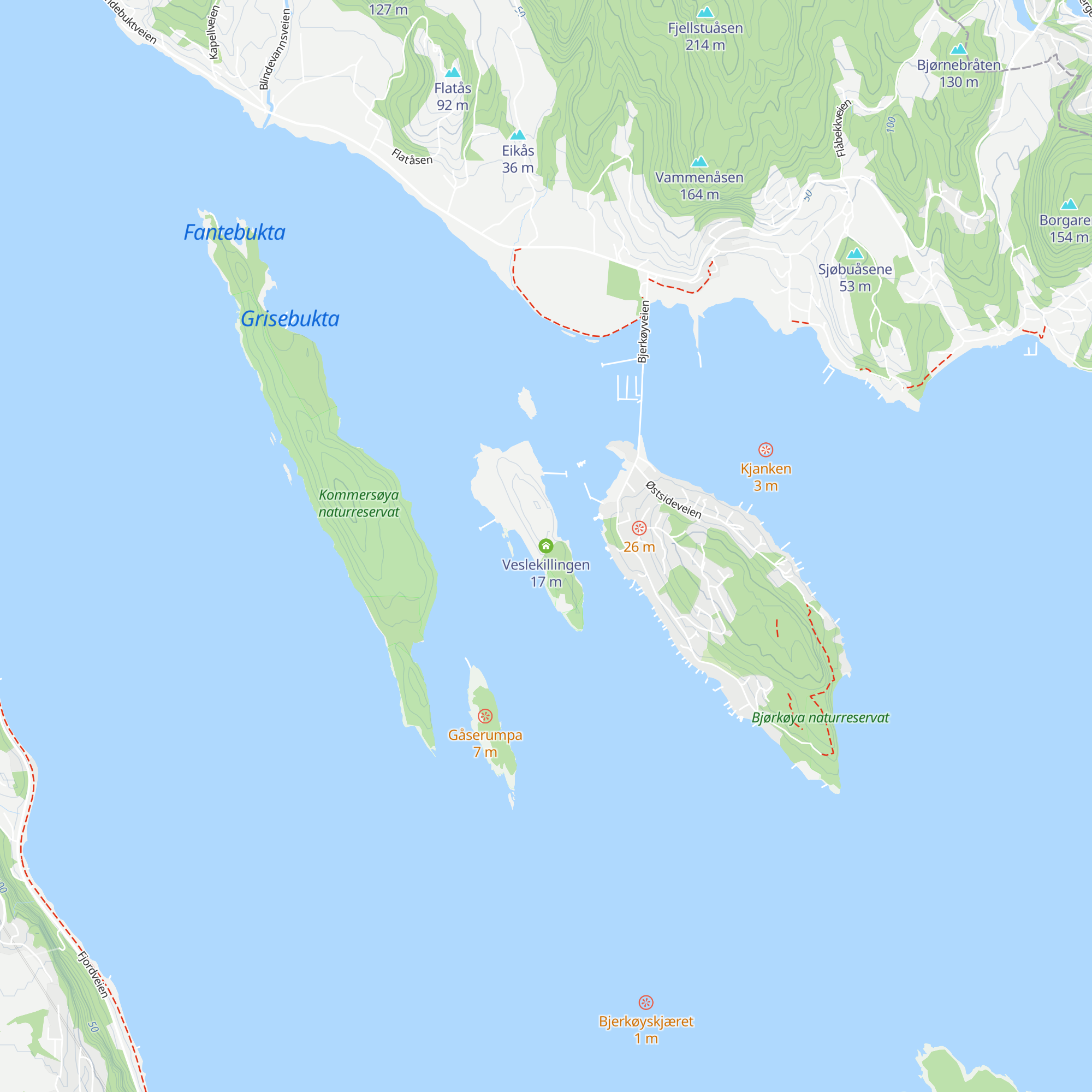 Veslekillingen map