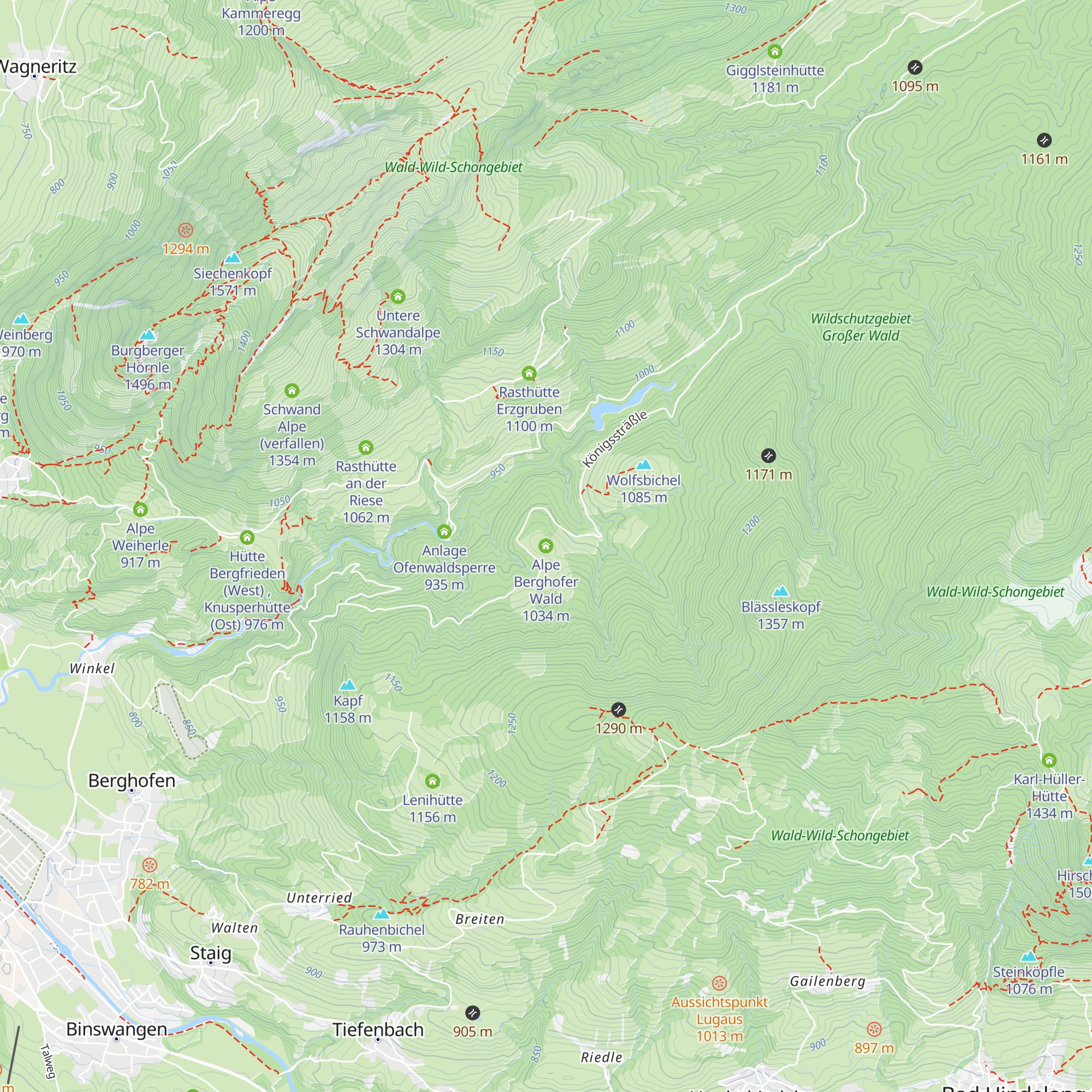 Alpe Berghofer Wald map