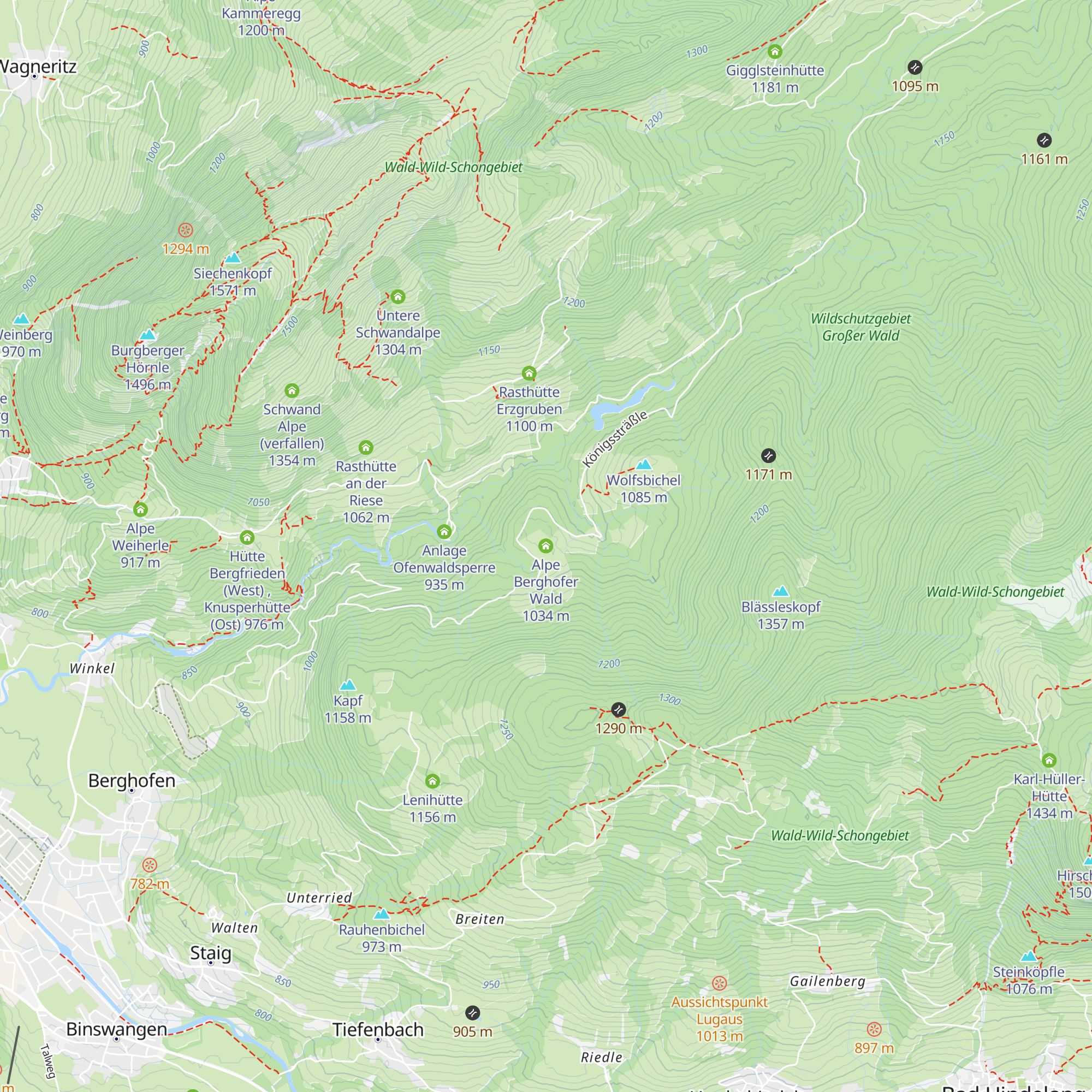 Alpe Berghofer Wald map