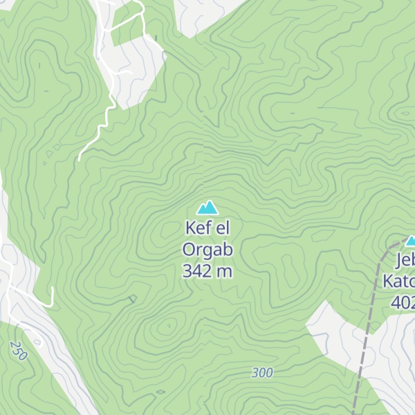Map of Kef el Orgab