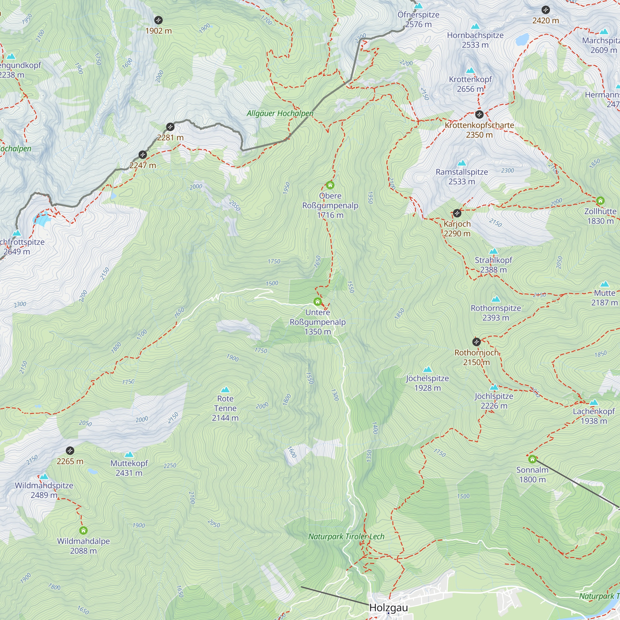 Vordere Schochenalpe map
