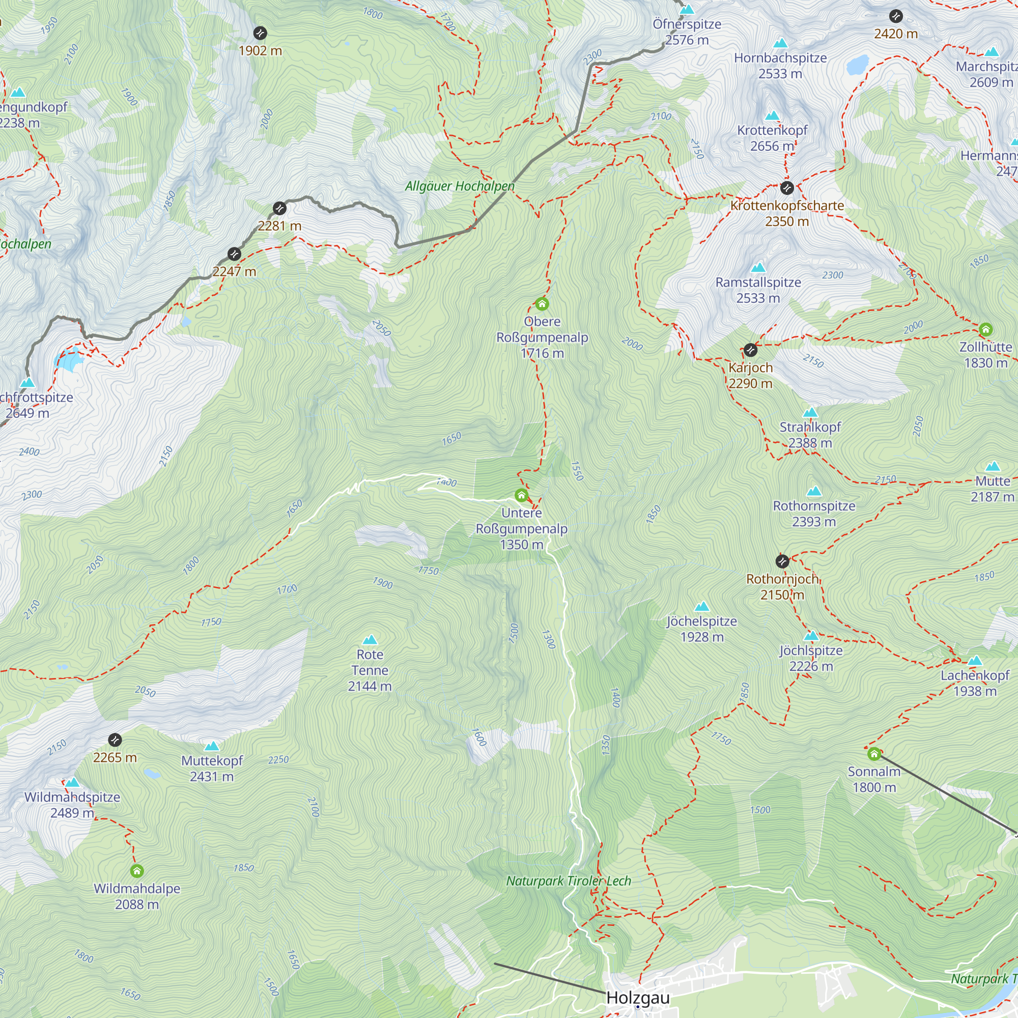 Vordere Schochenalpe map