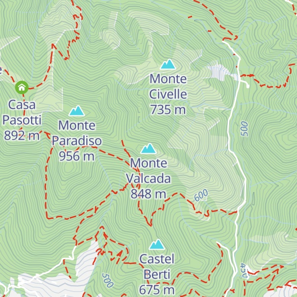 Map of Monte Valcada