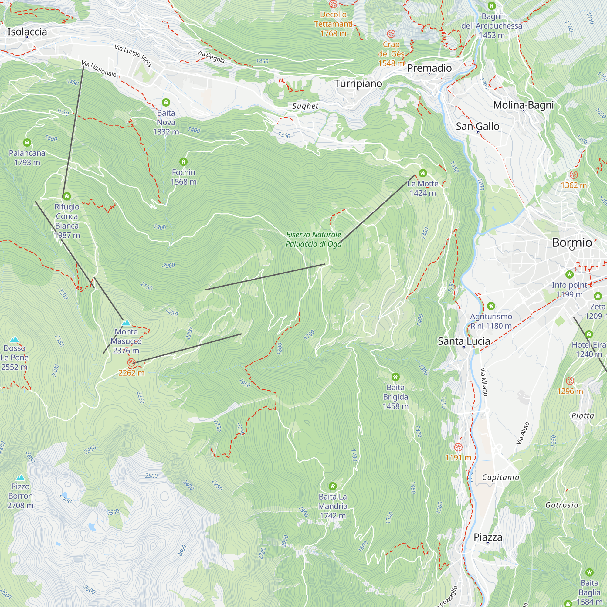 Baita Streita map