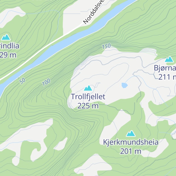 Map of Trollfjellet