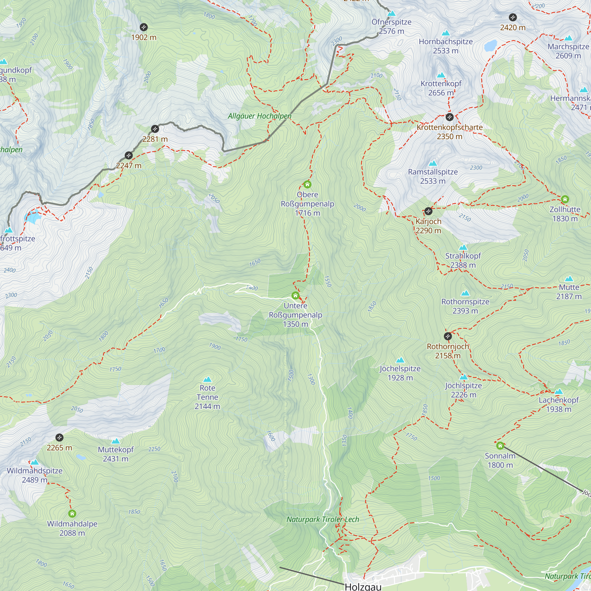 Untere Roßgumpenalp map