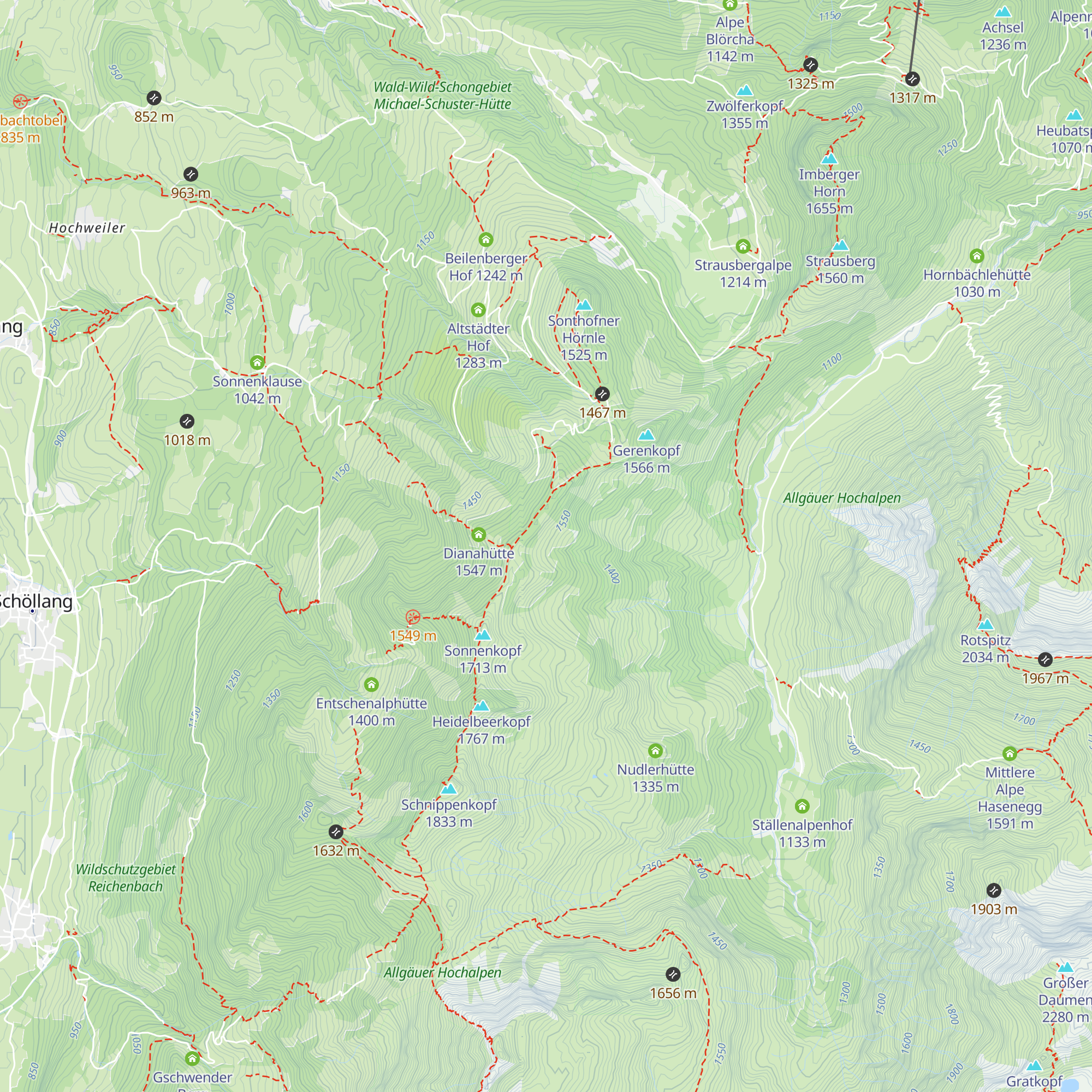 Schnippenhütte map