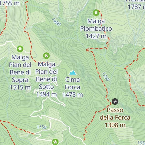 Map of Cima Forca