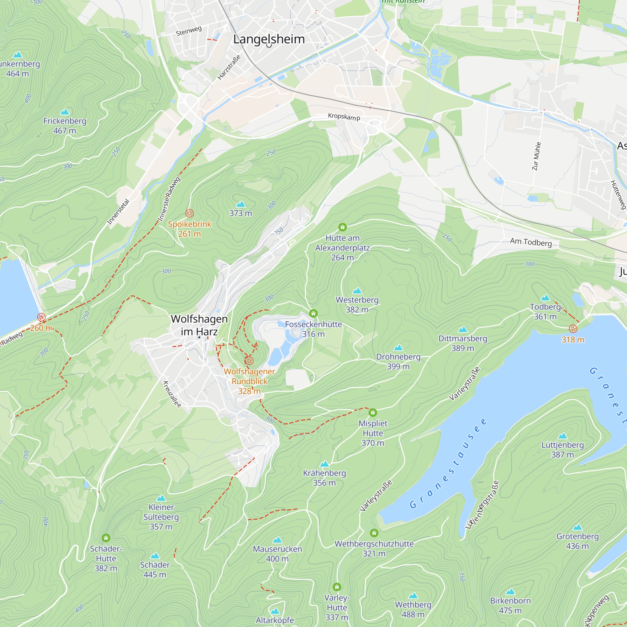 Fosseckenhütte map