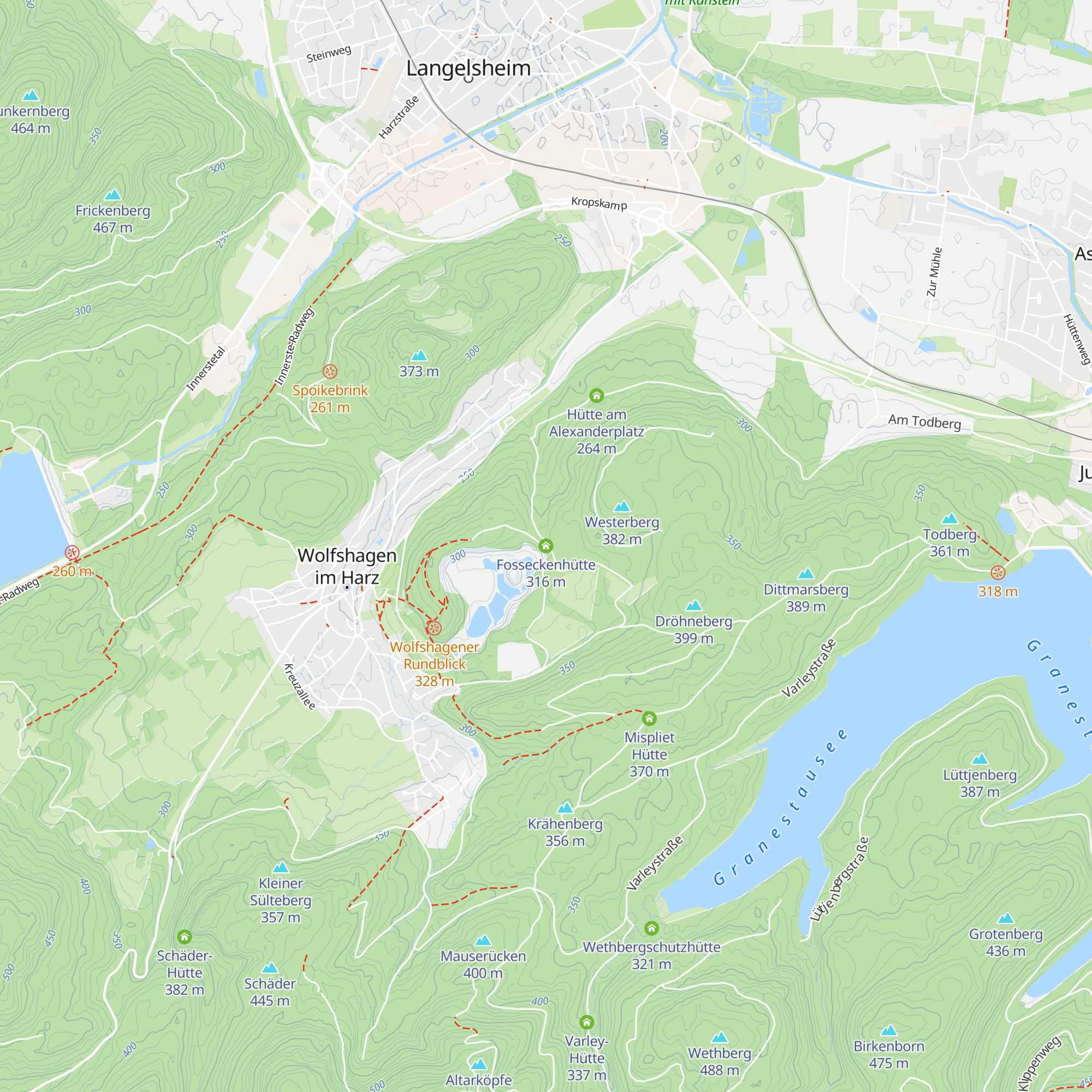 Fosseckenhütte map