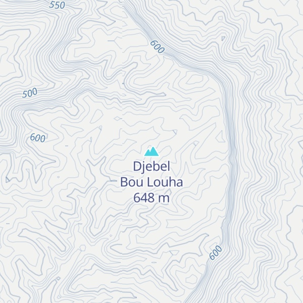Map of Djebel Bou Louha