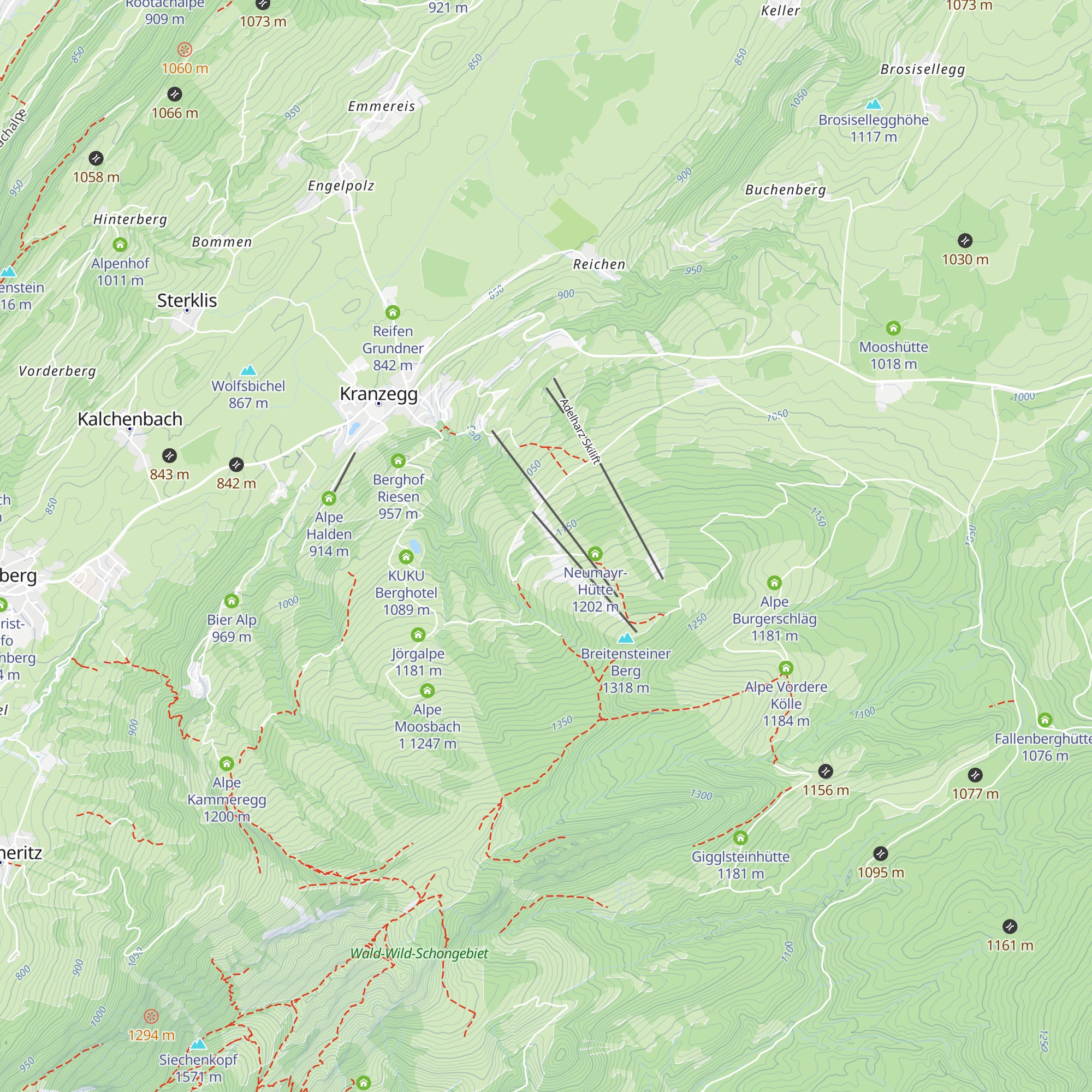 Zeller Hütte map