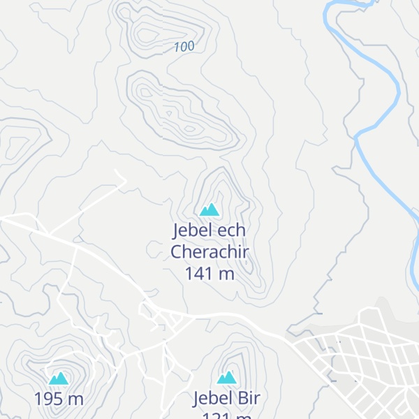 Map of Jebel ech Cherachir