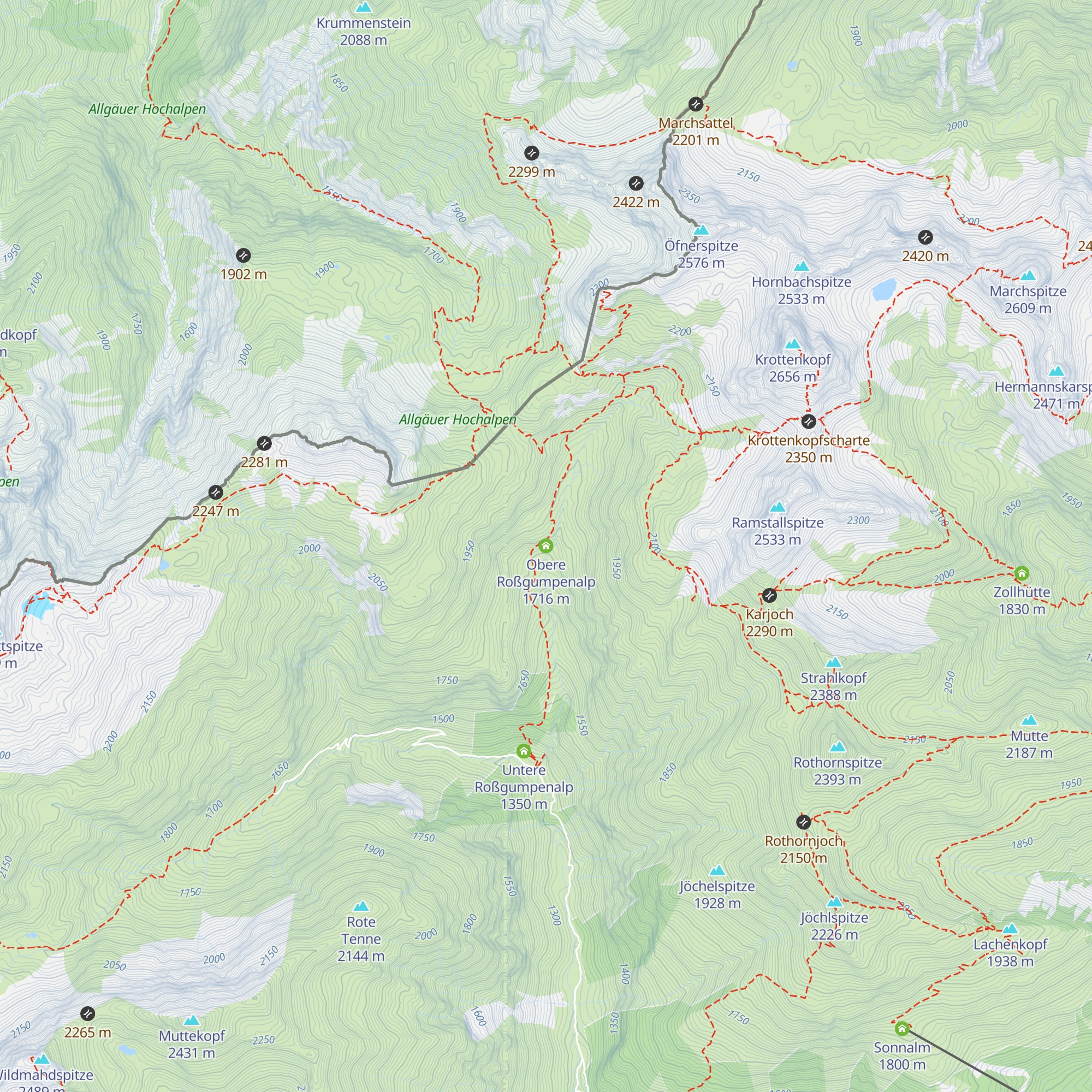 Obere Roßgumpenalp map