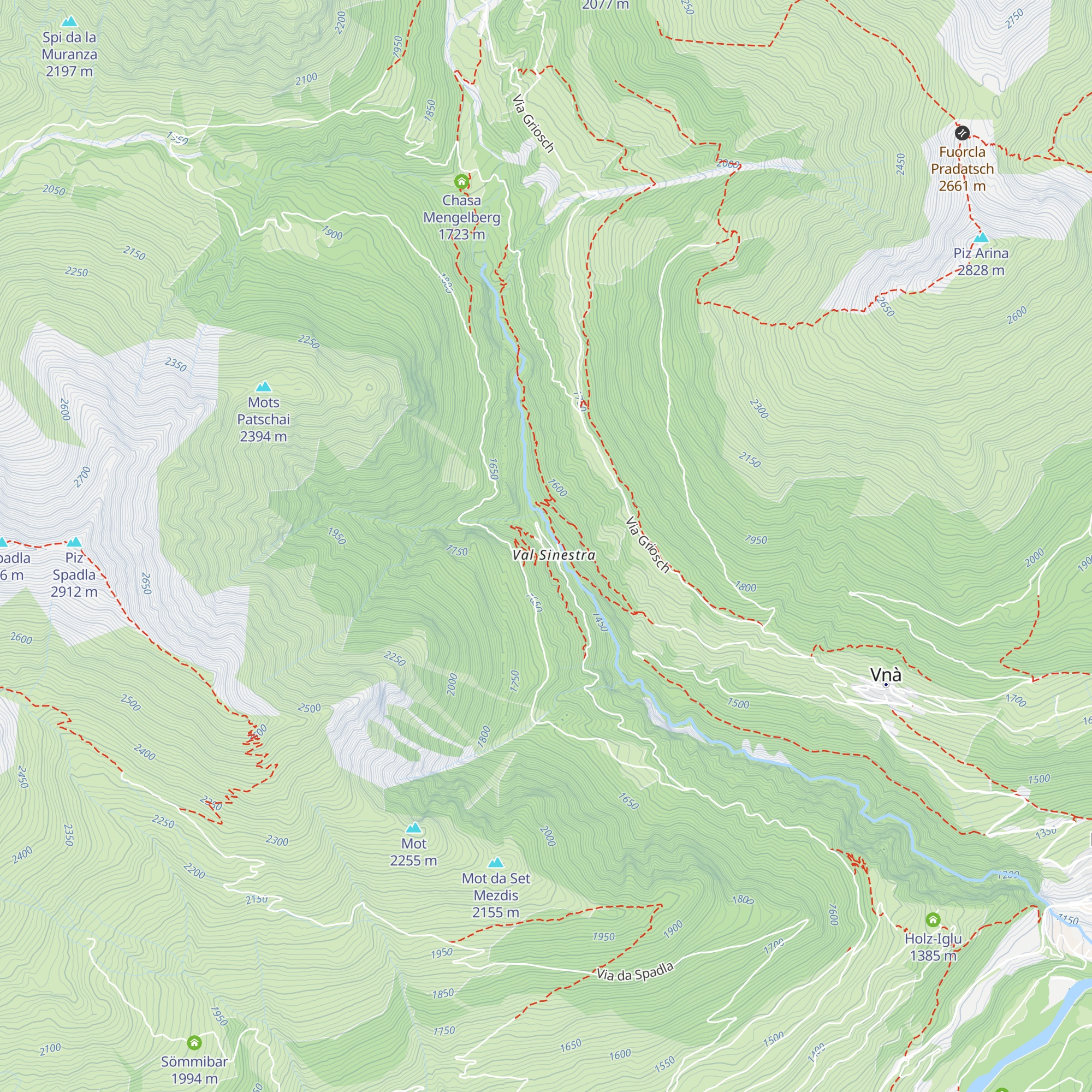 Hotel Val Sinestra map