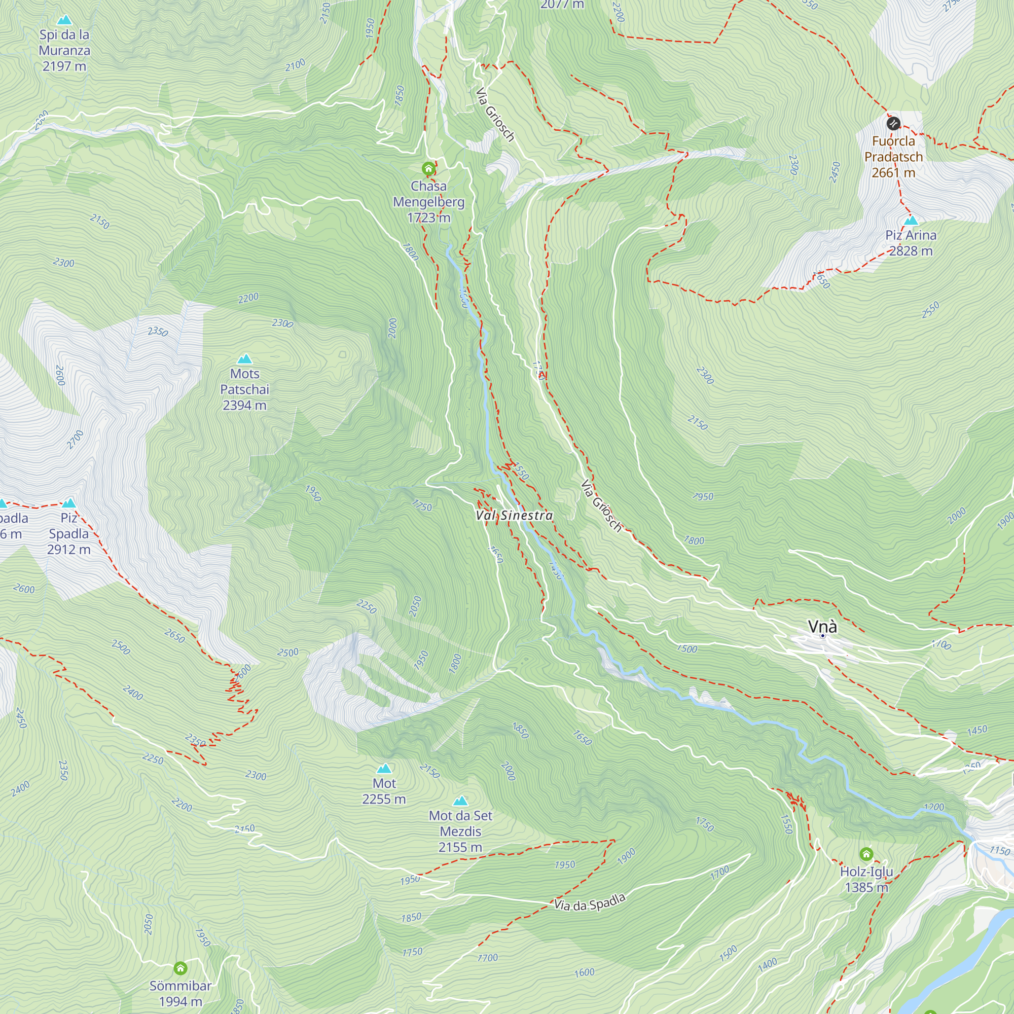 Hotel Val Sinestra map