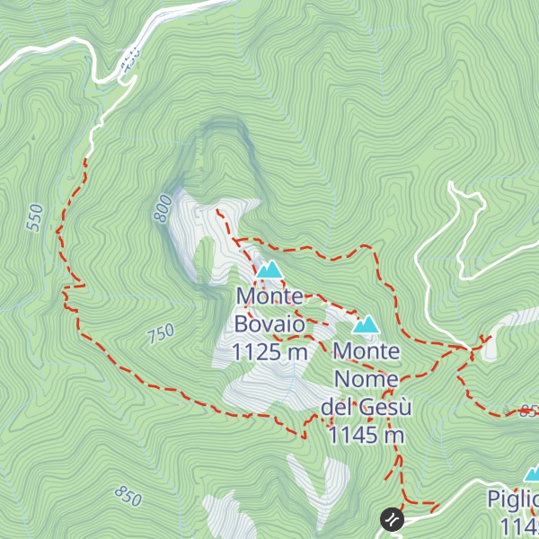 Map of Monte Bovaio