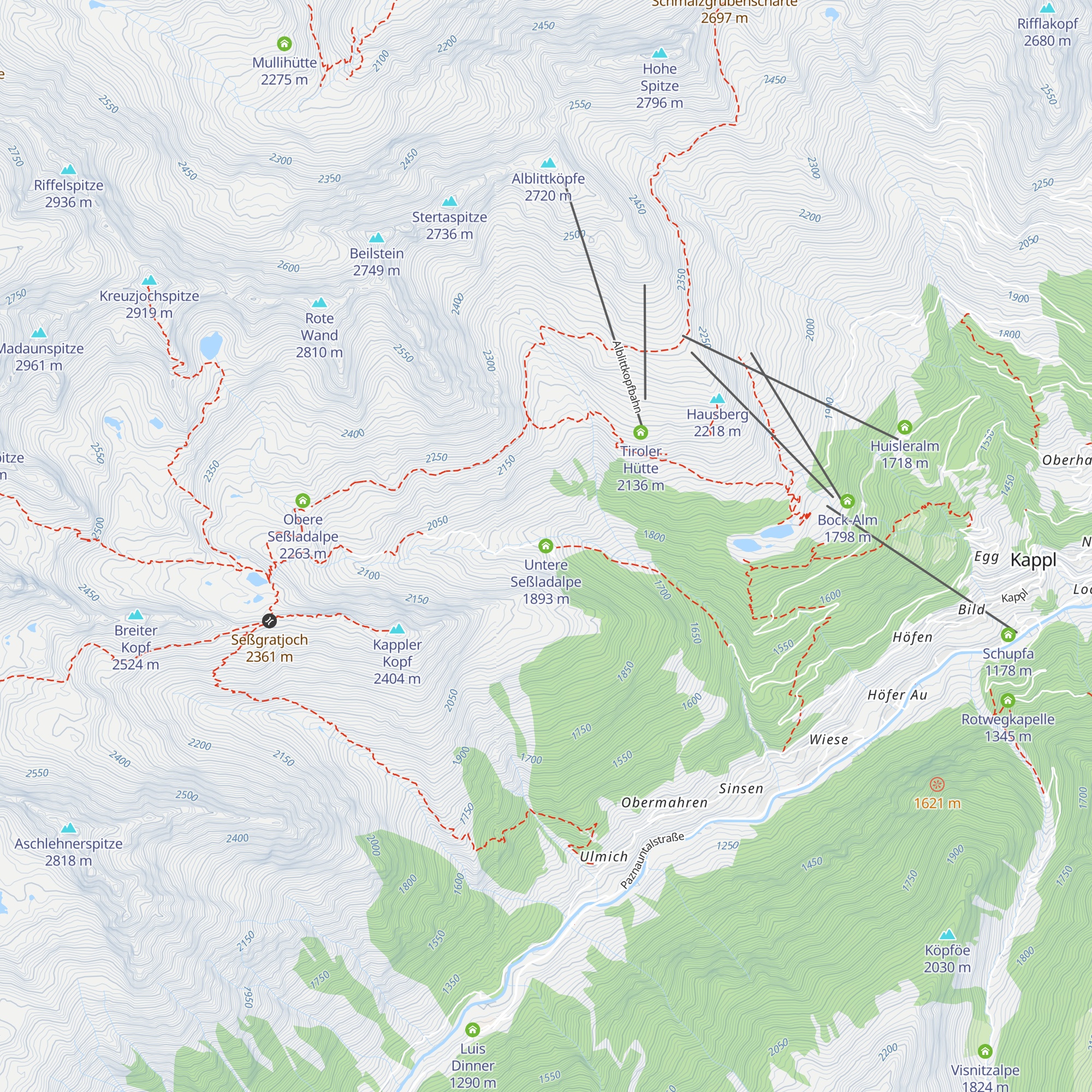 Untere Seßladalpe map