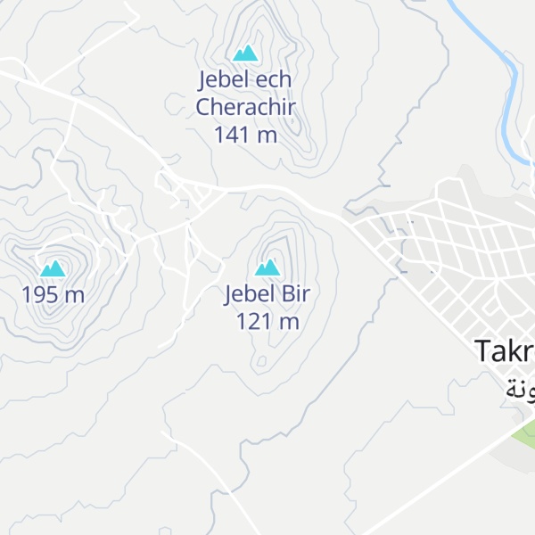 Map of Jebel Bir