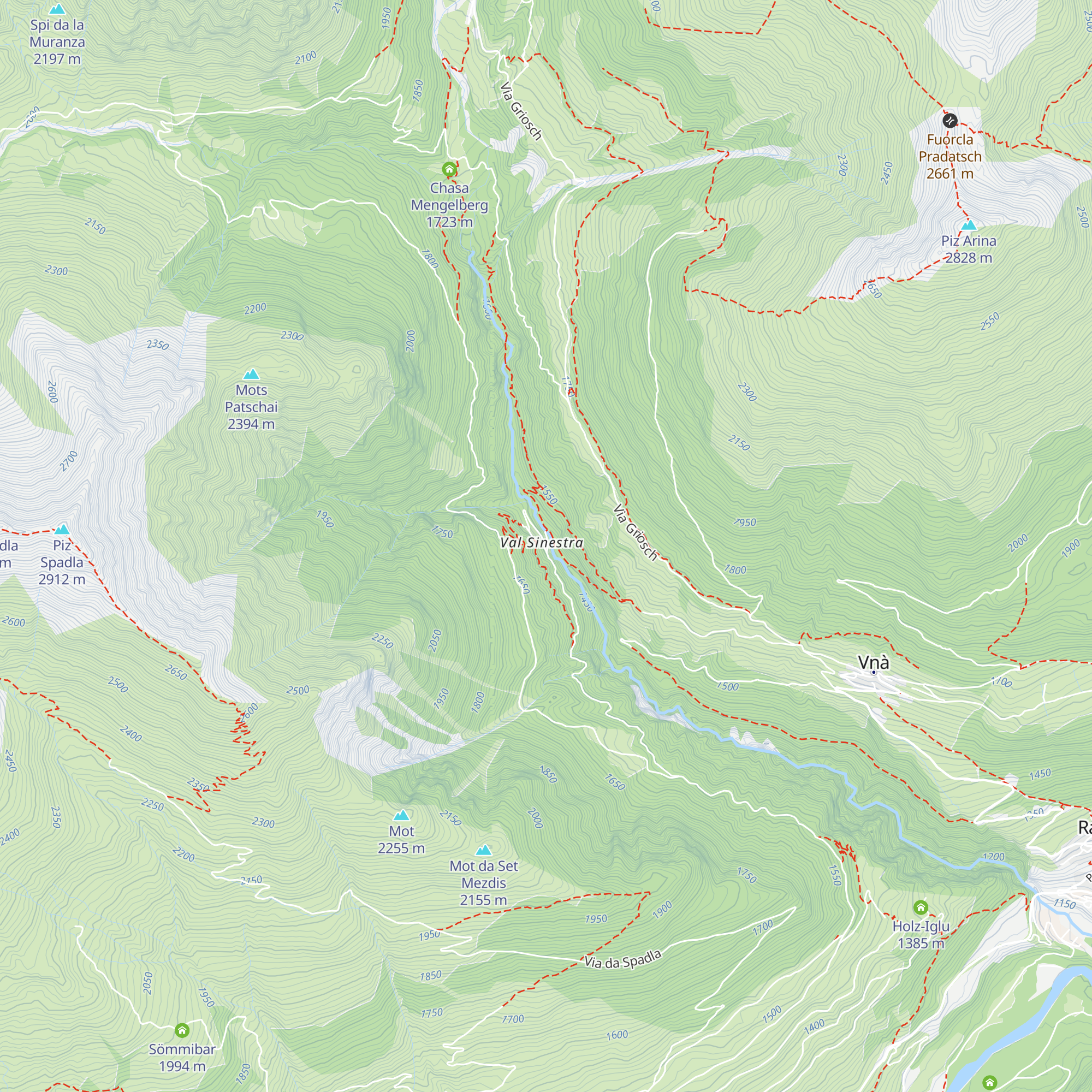 Berghaus Val Sinestra map