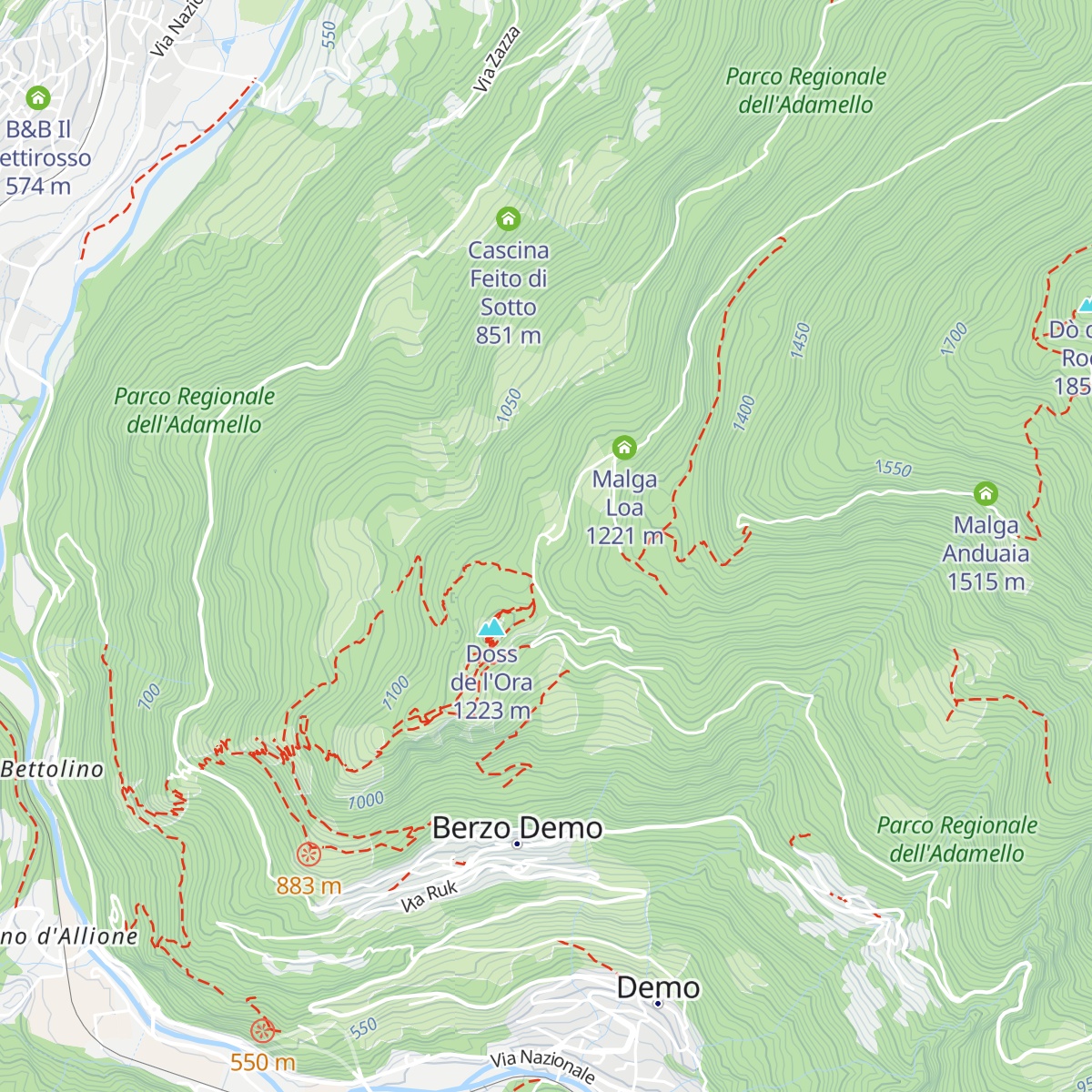 Rifugio Loa map