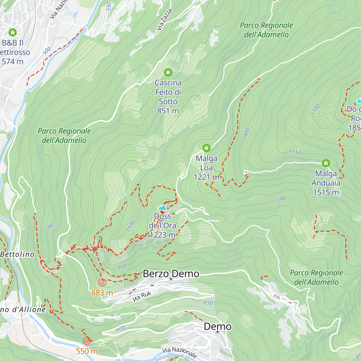 Rifugio Loa map