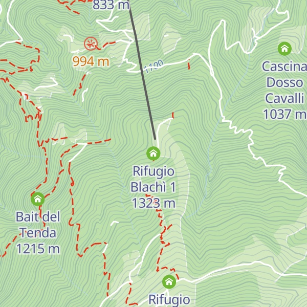 Map of Rifugio Blachì 1