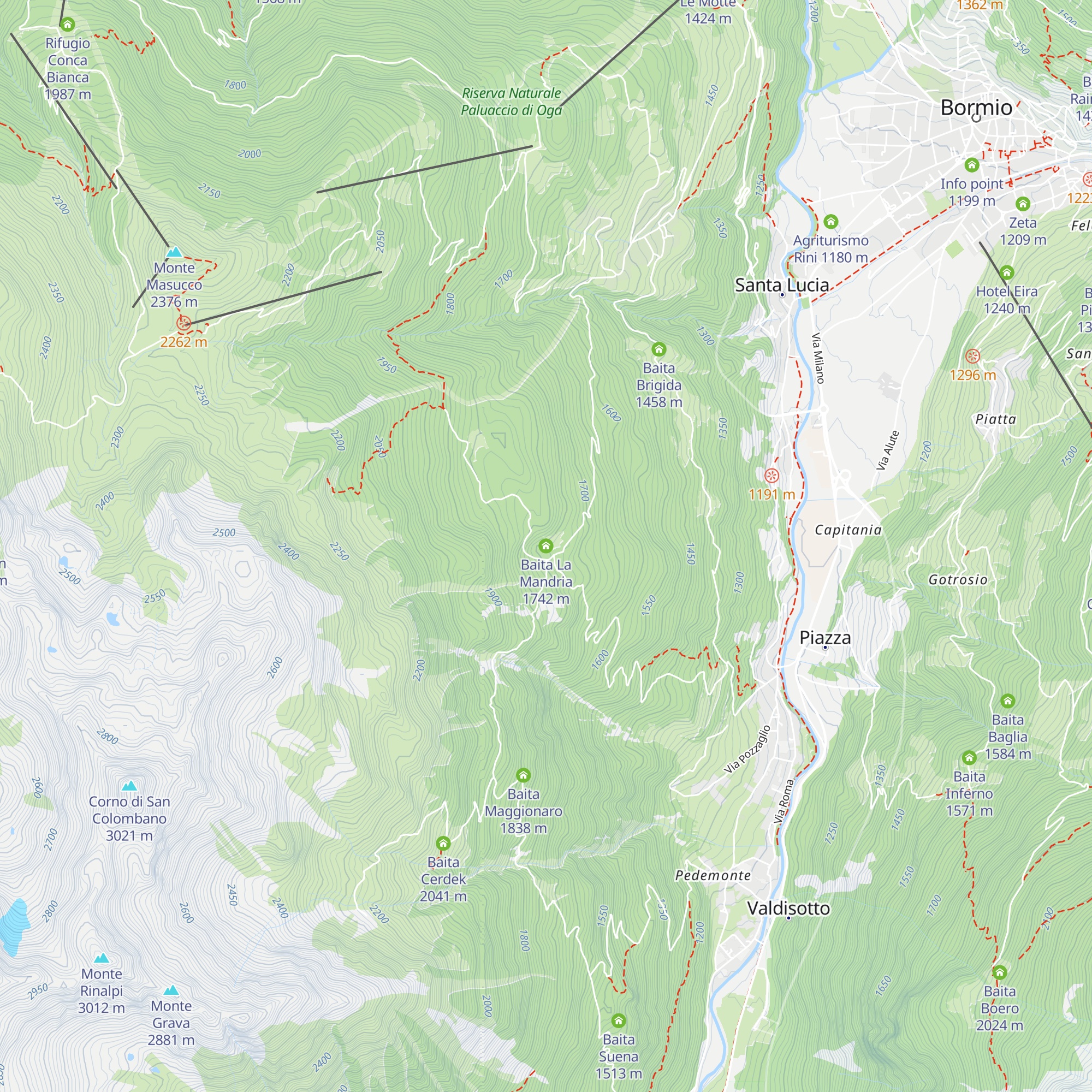 Baita La Mandria map