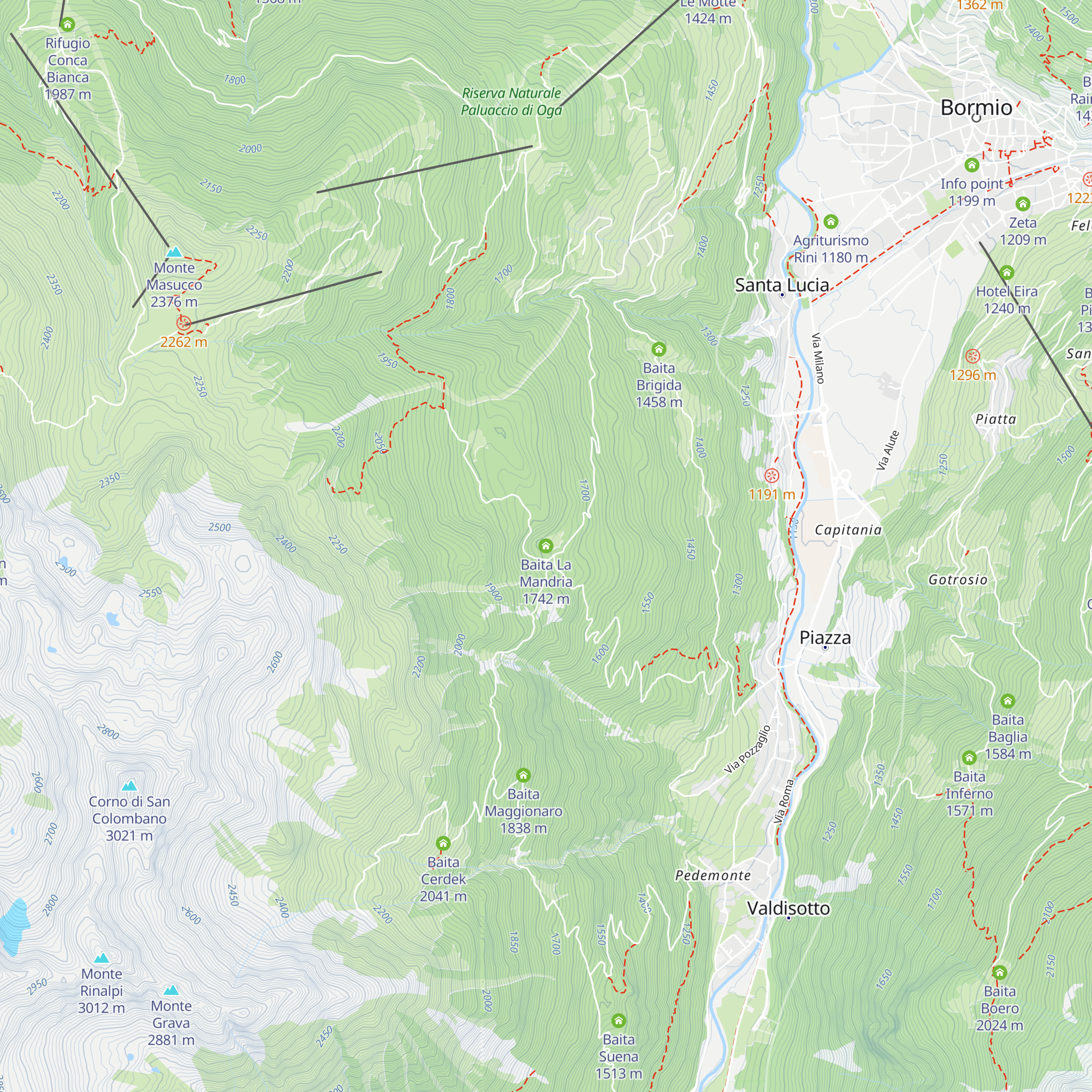 Baita La Mandria map