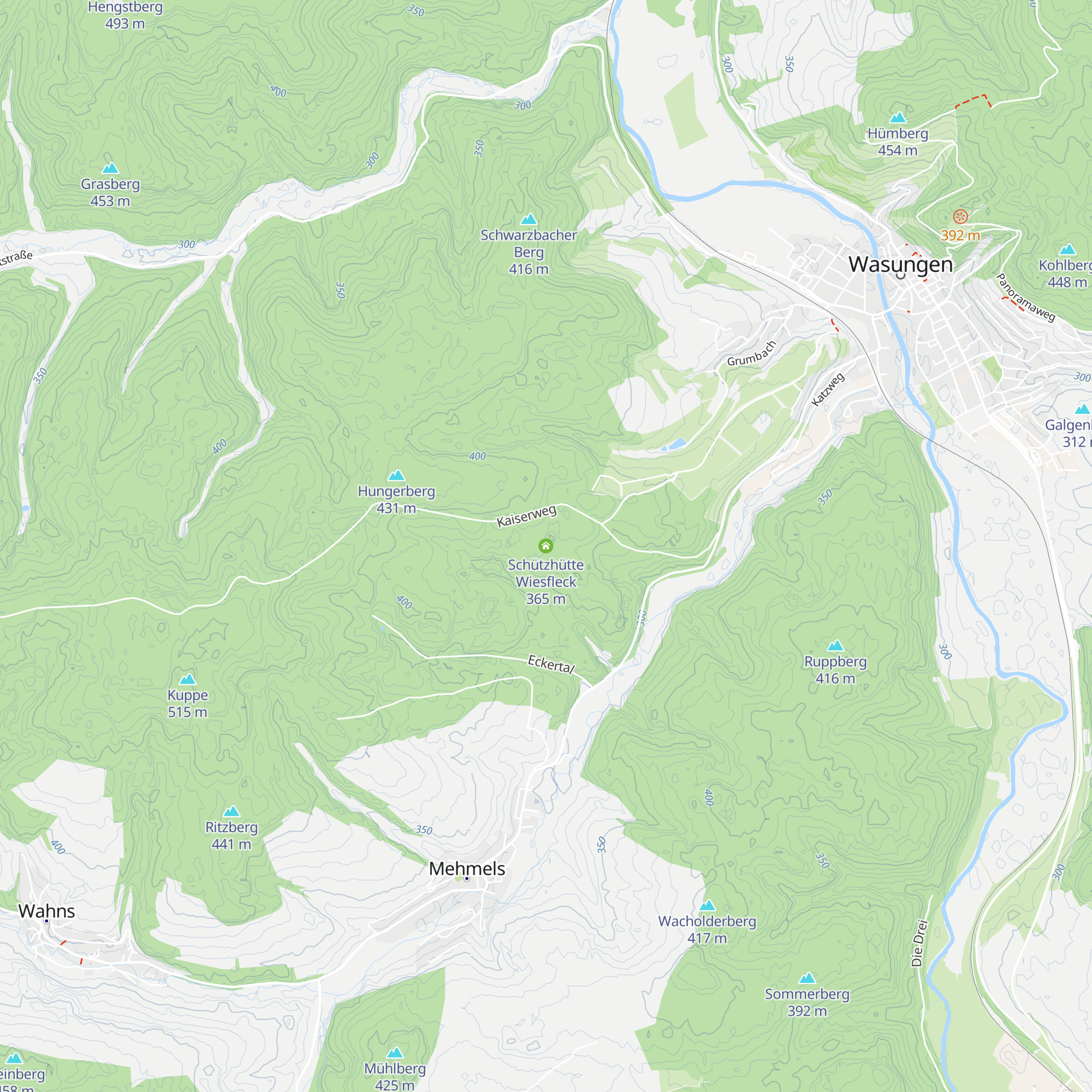 Schützhütte Wiesfleck map