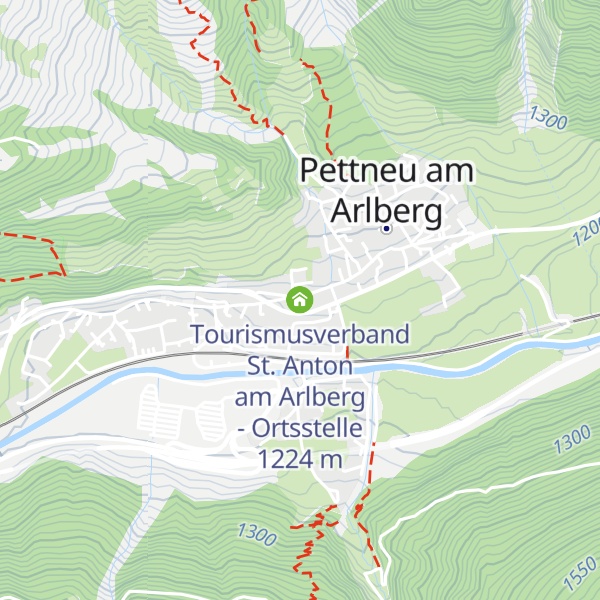 Map of Tourismusverband St. Anton am Arlberg - Ortsstelle