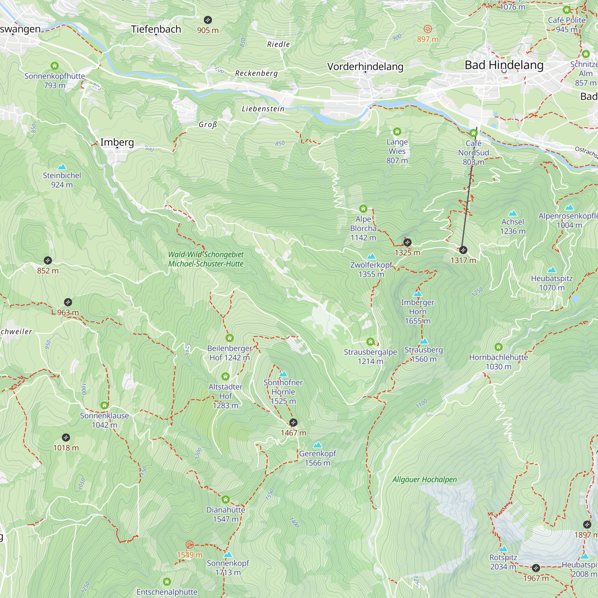 Naturfreundehaus Michael-Schuster-Hütte map