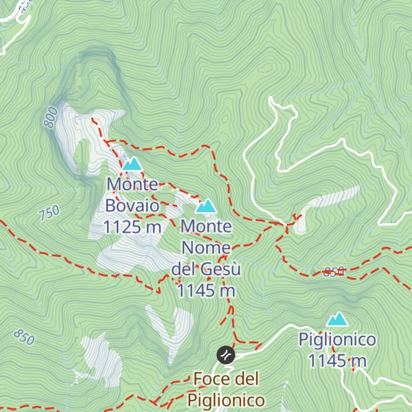Map of Monte Nome del Gesù
