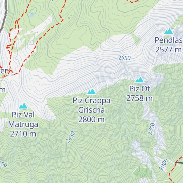 Map of Piz Crappa Grischa