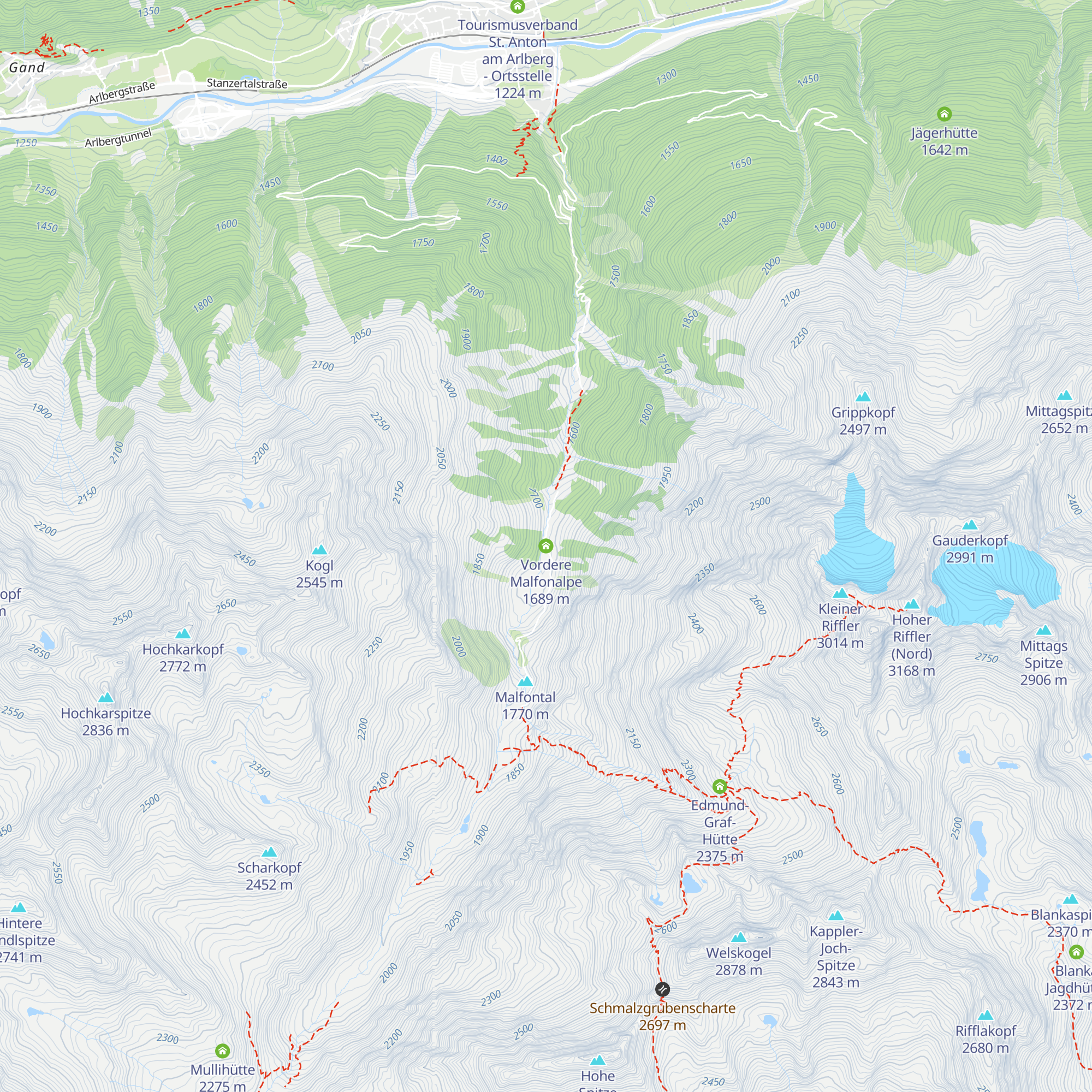 Vordere Malfonalpe map
