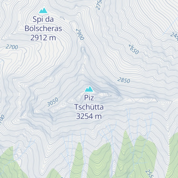 Map of Piz Tschütta